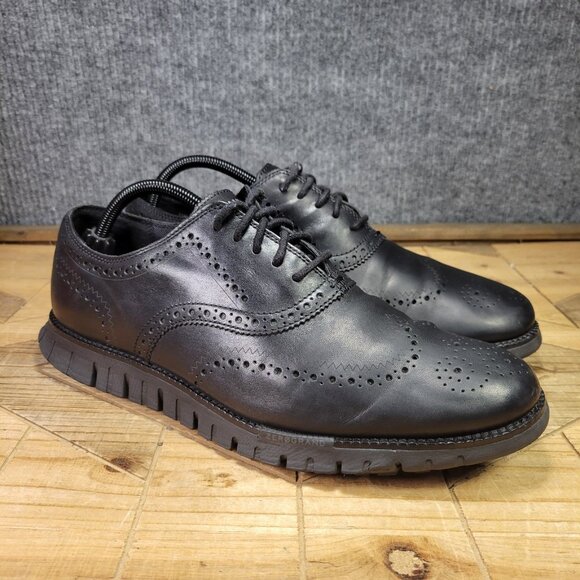 Cole Haan ZERØGRAND Men's 11 Remastered Wingtip Oxfords Style C39601 Black - Picture 1 of 12